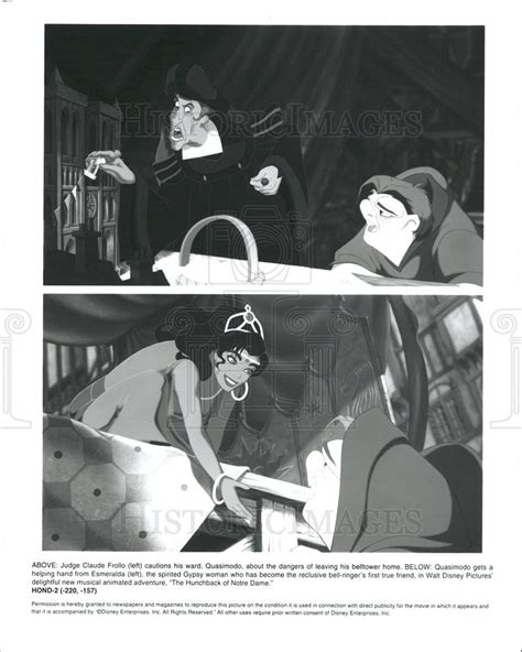 Press Photo Judge Claude Frollo Quasimodo Esmeralda Characters Hunchba - Historic Images