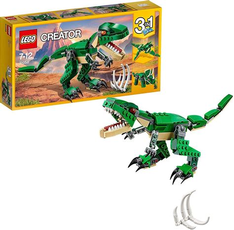 LEGO 31058 Creator Mighty Dinosaurs Toy, 3 in 1 Model, Triceratops and ...