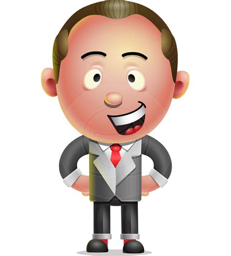 Modern Boss Cartoon 3D Vector Character Set | GraphicMama