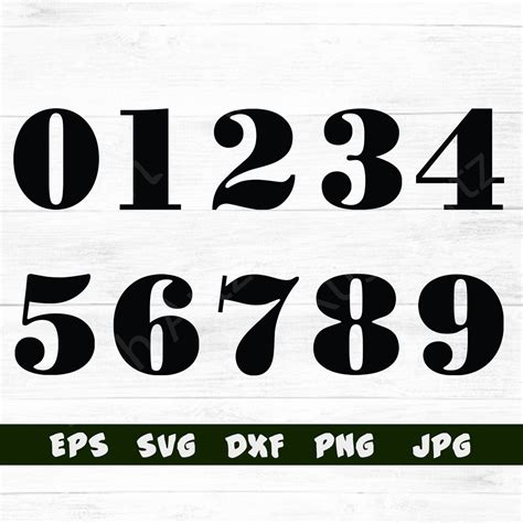 Numbers Svg, Numbers Clipart, Numbers Sticker, Number Silhouette, Numbers Png Image for Digital ...