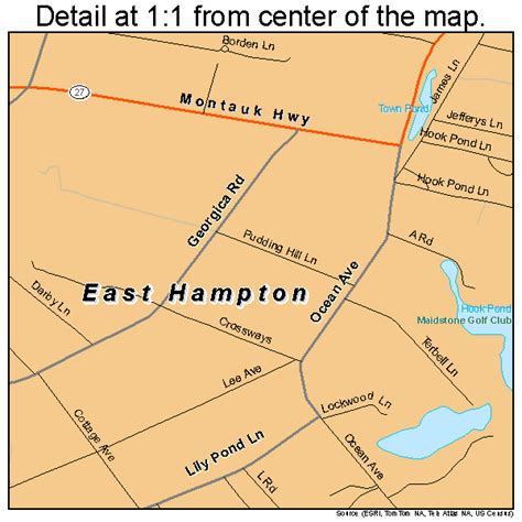 East Hampton New York Street Map 3622183