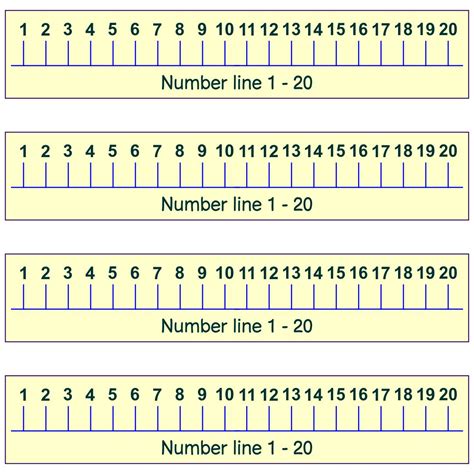 Number Lines Printable 1-20 - Printable Word Searches