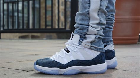 JORDAN 11 LOW "NAVY BLUE SNAKESKIN" "REVIEW & ON FEET! EARLY LOOK ...