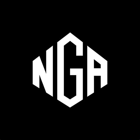 NGA letter logo design with polygon shape. NGA polygon and cube shape ...