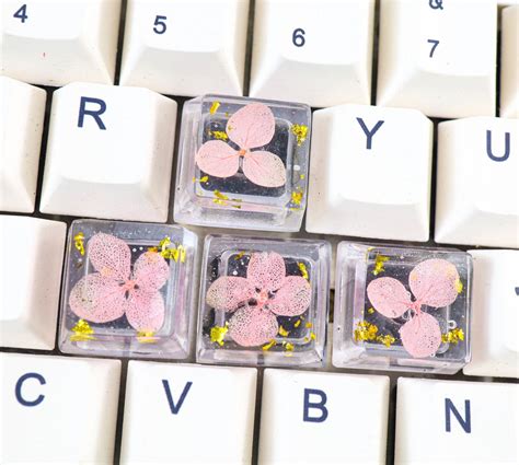 Cherry Blossom Keycap Pink Keycap Dry Flower Backlit - Etsy