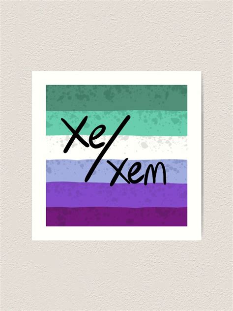 "Gay mlm MLM Xe/xem Neopronouns Pronouns Pride Flag LGBTQ LGBT" Art Print for Sale by Spell-the ...