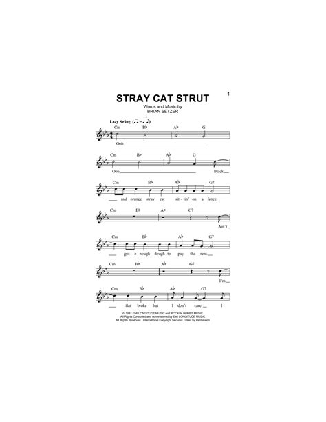 Stray Cat Strut Sheet Music Pdf