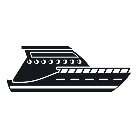 Yacht icon, simple style 14646607 Vector Art at Vecteezy