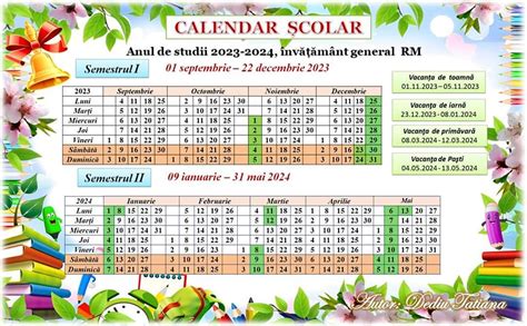 Calendar Scolar 2024 Si 2024 - Faina Jasmina