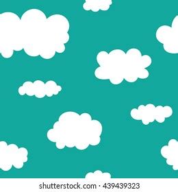 Cloud Seamless Pattern Funny Clouds Shapes Stock Illustration 439439323