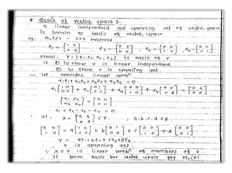 Basis and dimension of vector space