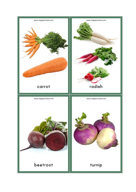 Free Printable Vegetables Flashcards For Kids (Preschool and ...