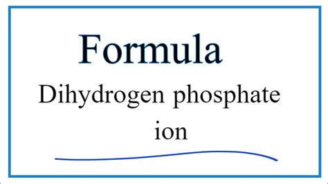 Phosphate Ion Formula And Charge