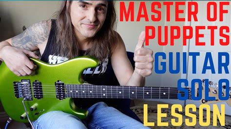 How to play Master Of Puppets by Metallica Guitar Solo lesson - YouTube