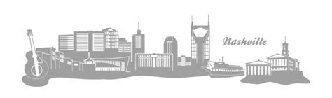 Nashville Skyline Stencil Logo - others png download - 2268*2268 - Free ...