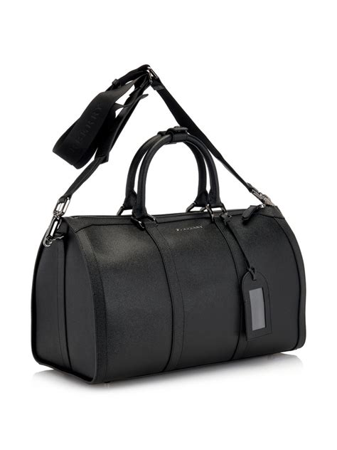 Burberry Leather Weekend Bag in Black for Men | Lyst