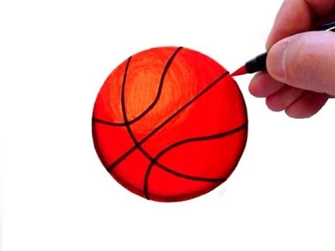 How to Draw a Realistic Basketball - YouTube