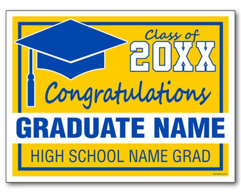 Custom Graduation Sign - 24x18 Yard Sign with Stake