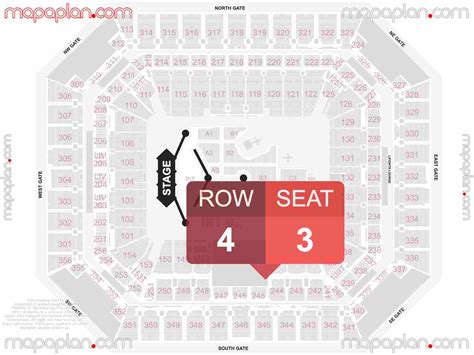 Miami Hard Rock Stadium detailed interactive seating chart with seat ...