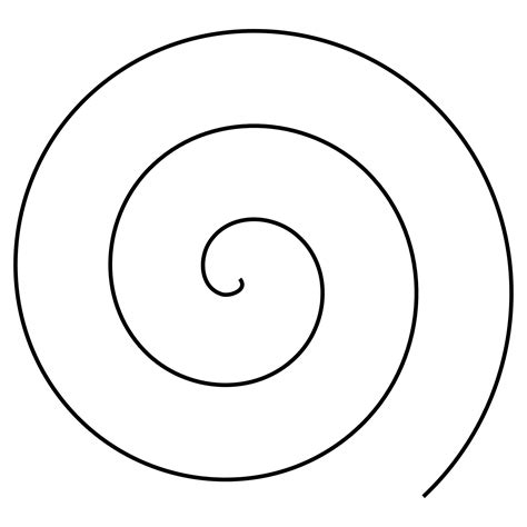 Black Simple spiral line geometric shape 9222625 Vector Art at Vecteezy