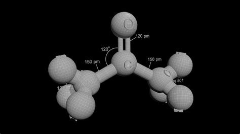 Acetone 3D Model C3H6O 3D model | CGTrader