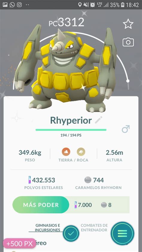 Rhyperior shiny pokemon go | Entrenamiento, Combate, Caramelos