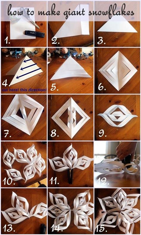 how to make giant snowflakes out of paper