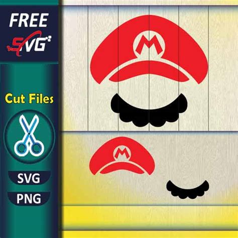 Super Mario hat SVG free for Cricut