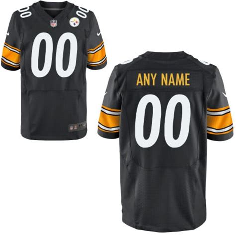 Mens Pittsburgh Steelers Nike Black Custom Elite Jersey - NFLShop.com