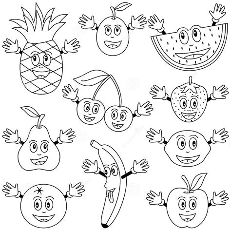 Free Coloring Pages Fruit Kids Can Choose From A Variety Of Fruits, Including Apples, Bananas ...