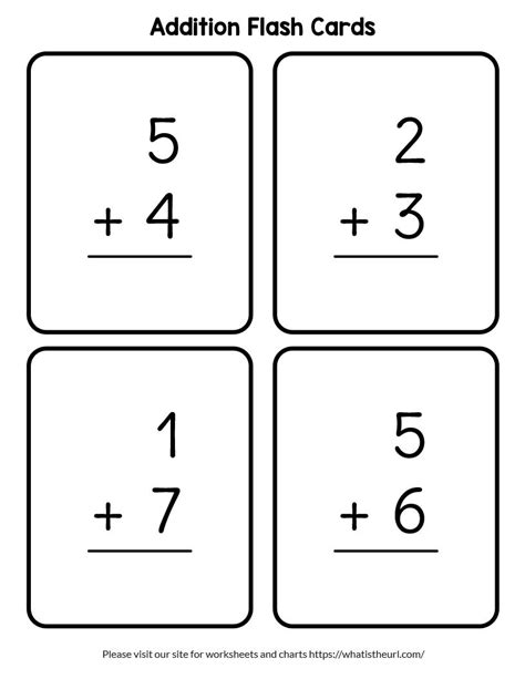 Free Addition Flash Cards – Printable Math Facts 0-12 Flashcard ...