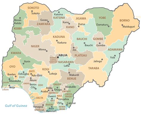 Matemáticas Corta vida Construir sobre map of nigeria Tiza cómo Leve