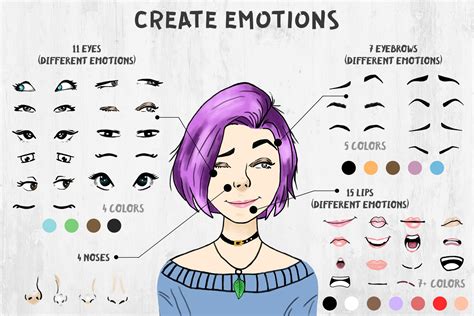 Character Creator (101178) | Illustrations | Design Bundles | Character ...