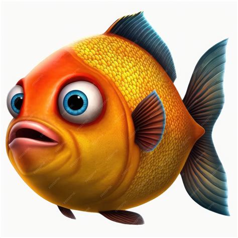 Premium AI Image | expressive emoticon face fish emoji