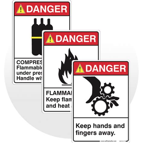 ANSI, DANGER Safety Signs