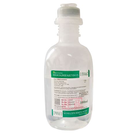 Sodium Chloride Injections 50ml 100ml 250ml 500ml 0.9% Colorless and ...