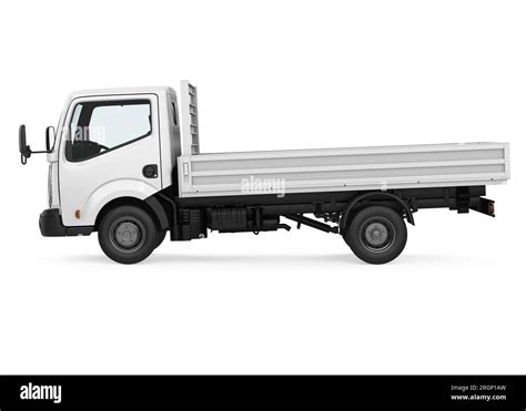 Flatbed Truck Isolated Stock Photo - Alamy