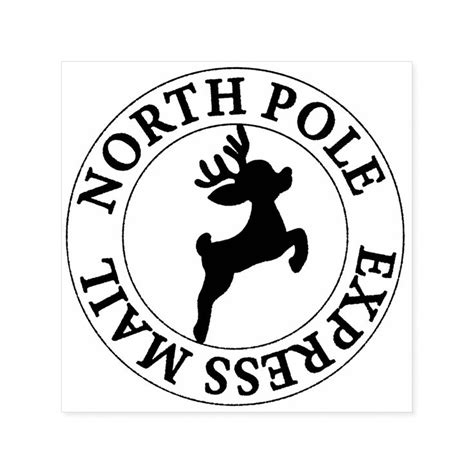 North Pole Express Mail Reindeer Self-inking Stamp | Zazzle | North pole express, Self inking ...