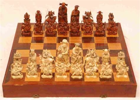 116: ANTIQUE CHINESE QIANLONG LARGE IVORY CHESS SET - May 19, 2012 ...