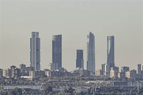 Skyline of the City of Madrid Stock Image - Image of cityscape ...