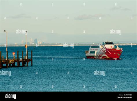 ROTTNEST ISLAND, AUSTRALIA - October 24, 2017: Rottnest Express ferry ...