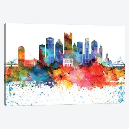 Pittsburgh Skyline Canvas Print by WallDecorAddict | iCanvas