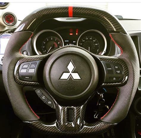 Mitsubishi EVO X OEM Flat Bottom Carbon Fiber Steering Wheel – EuroBoutique.us