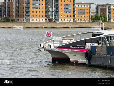 Woolwich, London - 15 May 2023: UberBoat by Thames Clipper docked at ...