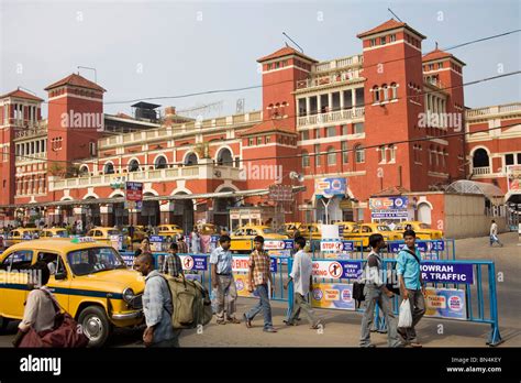 Howrah Railway station architecture ; Street Scene ; Calcutta Kolkata Stock Photo, Royalty Free ...