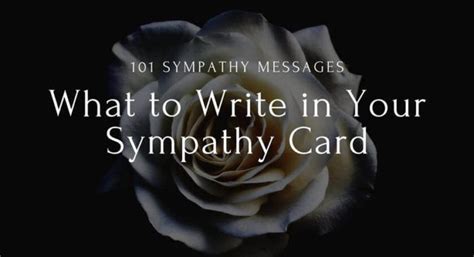 Sympathy Messages - What To Write In Your Sympathy Card | Sympathy messages, Words for sympathy ...