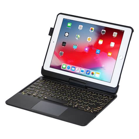 Q7 Bluetooth Keyboard with Rotary Case Stand for iPad 10.2 (2019)/iPad ...