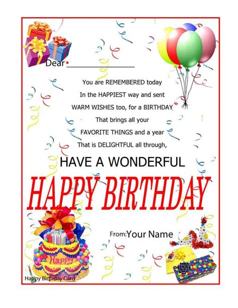 Homemade Birthday Card Examples - Printable Templates Free