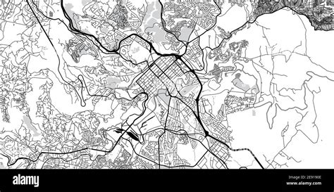 Urban vector city map of Pietermaritzburg, South Africa Stock Vector ...