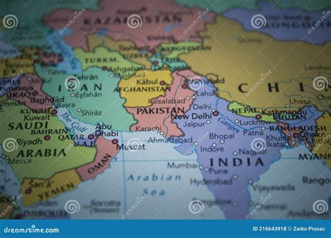 Pakistan on the Political World Map Stock Photo - Image of business ...